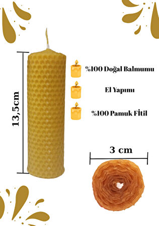 Doğal Petek Mum (3'lü Set)