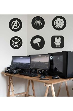 Avangers Ahşap Duvar Süsü 20x20