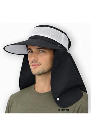 2'li Set Geniş Siperli Enseli Güneş Şapkası Fileli Yazlık Kadın Erkek Outdoor Şapka