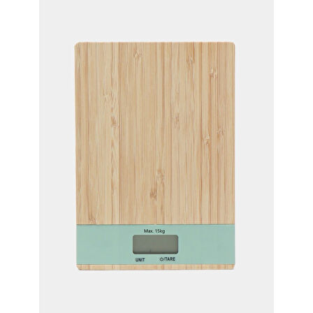 Ahşap Lüks Dijital Ekranlı 15 Kg 1 Gr Hassas Elektronik Mutfak Terazisi