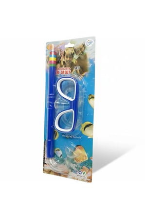 Maske-Şnorkel-Kulak Tıkacı Çocuk 3'lü Set Orjinal Kutulu 3-6 Yaş
