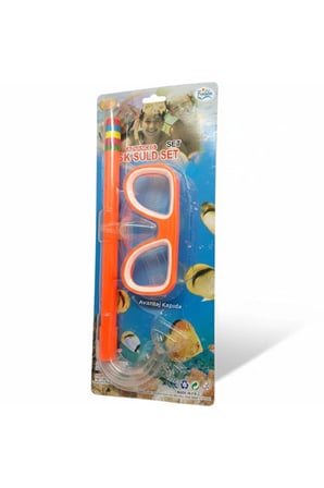 Maske-Şnorkel-Kulak Tıkacı Çocuk 3'lü Set Orjinal Kutulu 3-6 Yaş