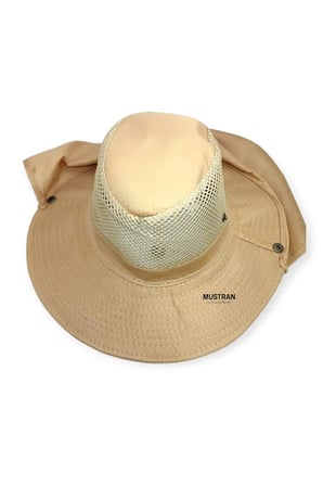 Yazlık Güneş Şapkası UV Korumalı Fileli Safari Outdoor Balıkçı Şapkası Ense Korumalı Unisex–Koyu Bej