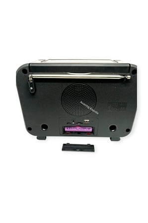 Nostaljik Radyo Alev Efektli Solar Şarjlı Pilli Bluetooth Hoparlör Retro Dekoratif Taşınabilir