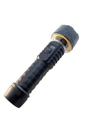 2’si 1 Arada 8 Mod Şarjlı Dijital Ekran LED El Feneri Ön Projektör+Halka Kamp Işık SOS Tripod Uyumlu