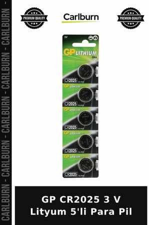 Özel Üretim 3V Elektronik GP CR2025 3 V Lityum 5'li Para Pil