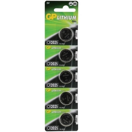 Özel Üretim 3V Elektronik GP CR2025 3 V Lityum 5'li Para Pil