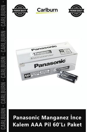 Özel Üretim 15V Uzun Ömürlü Dayanıklı Ekonomik Panasonic Manganez İ̇Nce Kalem Aaa Pil 60'Lı Paket