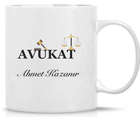 Avukat  Kişiye Özel Baskılı Kupa Bardak