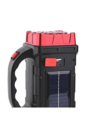 ShopZum HB-1678 SOLARLI USB ÇIKIŞLI ŞARJ EDİLEBİLİR 38 WATT KAMP FENERİ