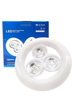 KK-901 E27 DUY 36 WATT BEYAZ 3LÜ UFO LED LAMBA (4324)