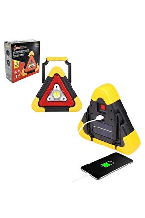 Axe Tools Güneş Enerjili Kamyon TIR Otobüs Reflektörü Acil Durum Lambası Powerbank Özellikli