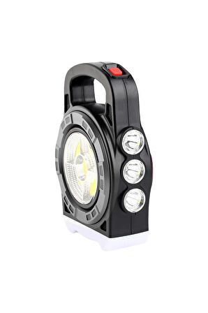 ShopZum HB-6678C COB LEDLİ 20 WATT 3 KADEMELİ ŞARJ EDİLEBİLİR USB ÇIKIŞLI SOLAR LAMBA