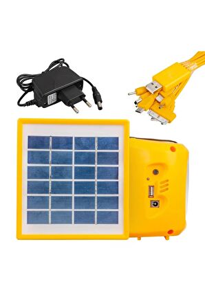 Pm-33399 Tek Panelli Şarjlı Solar Işıldak Aydınlatma Seti ( Lisinya ) alithestereo