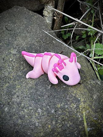  Axolotl Oyuncak - Suyun Sevimli ve Gizemli Kaşifi! Bebek🦎🌊 3D Hareketli Organik Model - Orta Boy