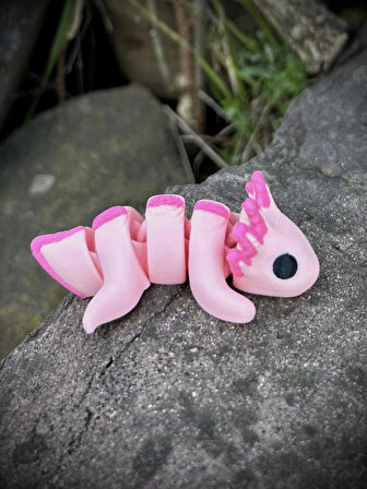  Axolotl Oyuncak - Suyun Sevimli ve Gizemli Kaşifi! Bebek🦎🌊 3D Hareketli Organik Model - Orta Boy