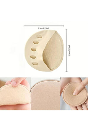  1 Çift 2 Adet 9 CM Ağrı Önleyici Pamuklu Kumaş Ayak Parmak Altı Destek Pedi Krem