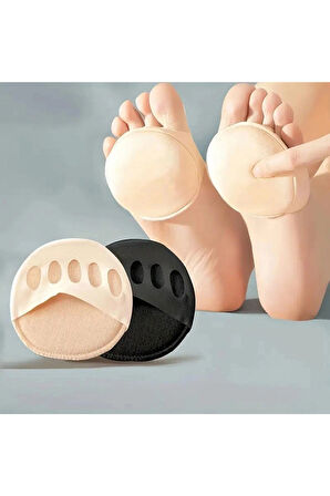  1 Çift 2 Adet 9 CM Ağrı Önleyici Pamuklu Kumaş Ayak Parmak Altı Destek Pedi Krem