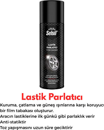 Oto Bakım Temizlik Seti Lastik Parlatıcı Uyumlu Torpido Parlatıcı Klima Temizleme Araç TemizlemeSeti