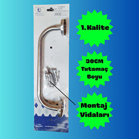 30 Cm Tutunma Barı Tutamak Wc Banyo Duş Klozet Küvet Yanı Kullanım Için .