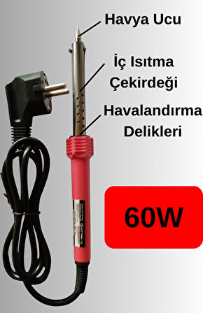4'lü Lehim Makinesı Seti 60w Havya Kalemi Tel Lehim Pastası Elektrik Bandı