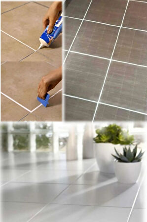 Banyonuzu Yenileyin ! Krem Fayans Arası Derz Dolgu Boyama Temizleme Lavabo Küvet Fayans Derzi 380gr