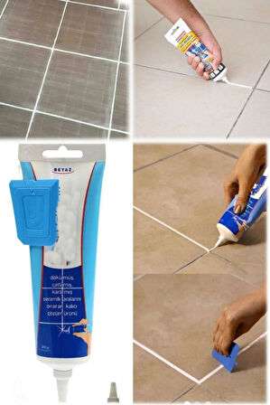 Banyonuzu Yenileyin ! Krem Fayans Arası Derz Dolgu Boyama Temizleme Lavabo Küvet Fayans Derzi 380gr