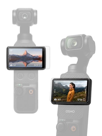 DJI Osmo Pocket 3 / Pocket 4 / Pocket 4P Uyumlu Ekran Koruyucu Cam Film HD Kırılmaz Cam