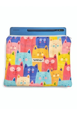 Şeker Kediler Desenli Tablet Çantası, 10-12 inç Uyumlu Pofuduk iPad Çantası