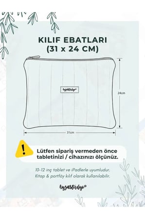 Yıldızlı Gece Starry Night Van Gogh Tablet Çantası, 10-12 Inç Uyumlu Pofuduk Ipad Çantası