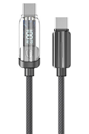 Reeder S19 Max Pro S  Şarj Kablosu Type-C to Type-C 100W 1M Hızlı Şarj Azn-189CC