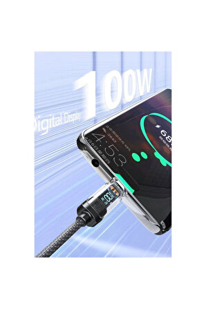 TCL 10 20 30 Pro Plus Se Şarj Kablosu Type-C to Type-C 100W 1M Hızlı Şarj Azn-189CC