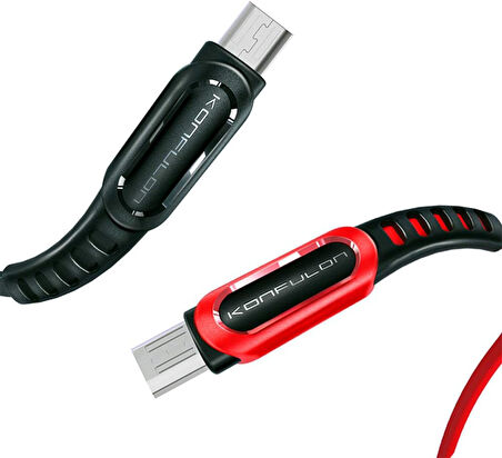 Huawei Mate 10 Lite Şarj Kablosu Micro USB Yassı 1Metre 2.4A