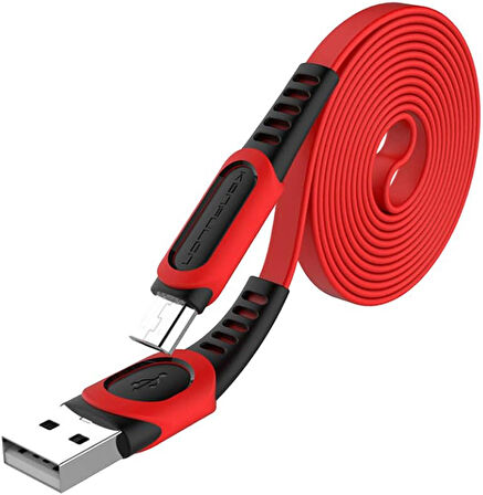 Huawei Mate 10 Lite Şarj Kablosu Micro USB Yassı 1Metre 2.4A