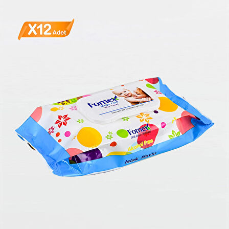 Fomex Islak Mendil 72 Yaprak 12 Adet