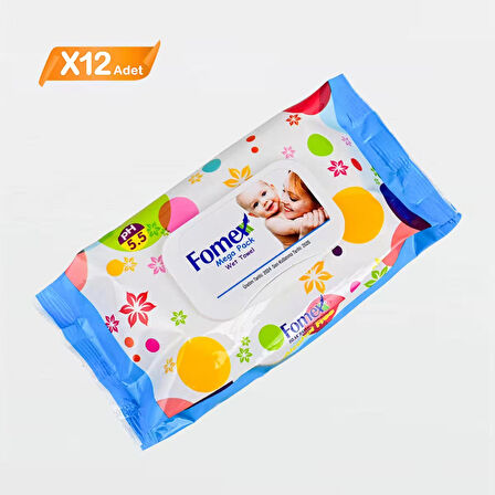 Fomex Islak Mendil 72 Yaprak 12 Adet