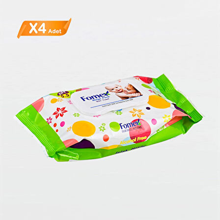Fomex Islak Mendil 72 Yaprak 4 Adet