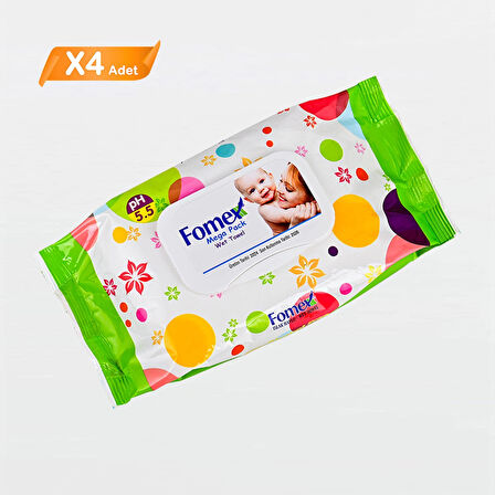 Fomex Islak Mendil 72 Yaprak 4 Adet