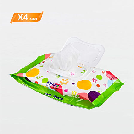 Fomex Islak Mendil 72 Yaprak 4 Adet