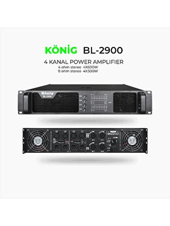 König B–2900 2400 Watt 4 Kanal Power Anfi