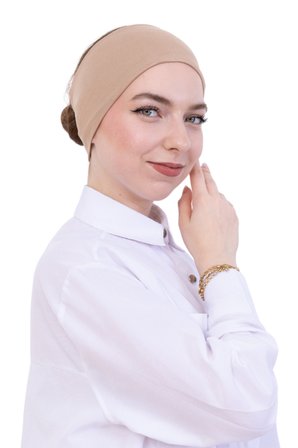 Kadın Tesettür Bandana Penye Kaymaz Hazır Şal Eşarp Altı Bone Rahat Kullanım
