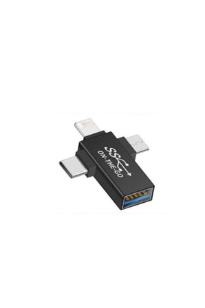 3 in 1 OTG USB 3.1 Type-C Lihting USB Type-B Çevirici Dönüştürücü
