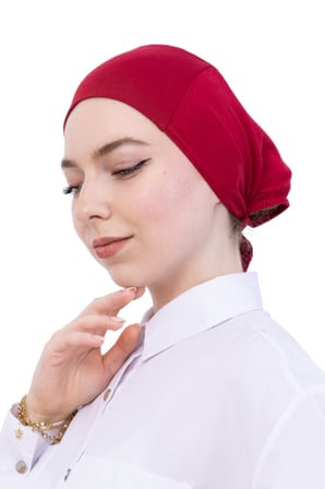 Pratik Bone Pamuklu Tesettür İç Bone, Başörtüsü İçin Hazır Viskon Şapka, Namaz Günlük Kullanım İçin