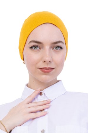 Pratik Bone Pamuklu Tesettür İç Bone, Başörtüsü İçin Hazır Viskon Şapka, Namaz Günlük Kullanım İçin