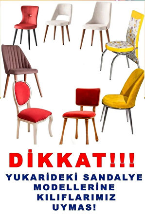 Bürümcük kumaş, esnek sandalye kılıfı. 6 adet lastikli, yıkanabilir, standart sandalye örtüsü.