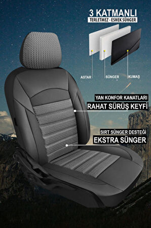 Orjin Jakar Kumaş Oto Koltuk Kılıfı - Üniversal 5 Koltuk Tam Set