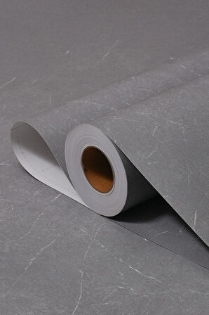 Yapışkanlı Folyo - Gri Kaya PVC Mermer Panel Kaplama Kağıdı - Mobilya Duvar Kapı - 120cm Gen - ST686