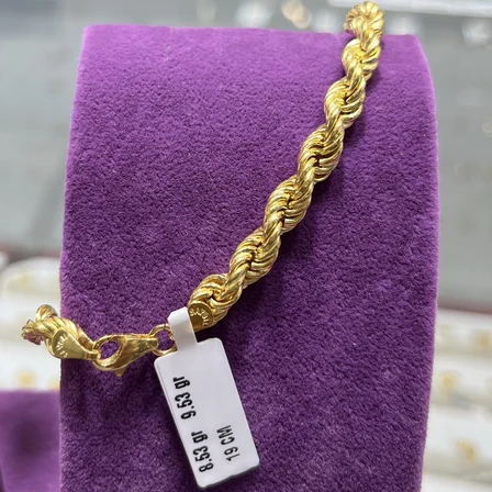 22 Ayar Altın Bileklik Halat Özel Tasarım 8.53gr 19 CM Kadın Hediye