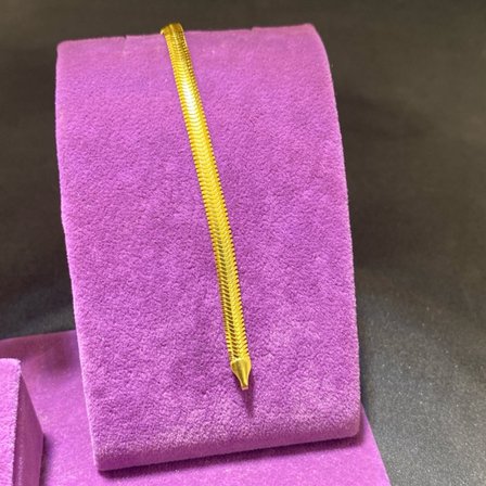 22 Ayar Altın Bileklik Balık Sırtı Modern Tasarım 7.23gr 19 CM Kadın Hediye