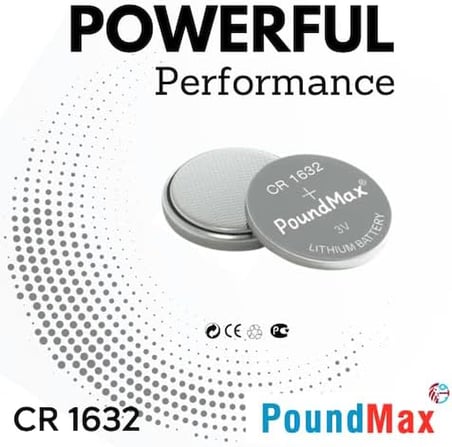 PoundMax 5 adet CR1632(DL1632) 3V Düğme Pil (Akıllı ev aletleri,araba anahtarları,terazi,uzaktan kumanda,bilgisayar anakartları için